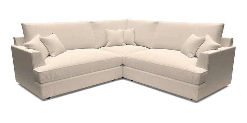 Slingsby Small Fitted Cover Corner Unit LHF & RHF in Two Tone Plain Biscuit.  Loose cover version available