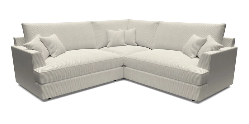 Slingsby Small Fitted Cover Corner Unit LHF & RHF in Two Tone Plain Biscuit.  Loose cover version available