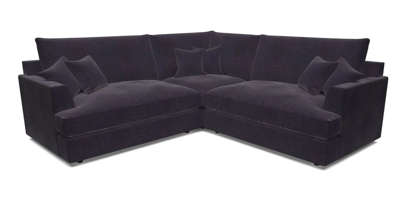 Slingsby Small Fitted Cover Corner Unit LHF & RHF in Two Tone Plain Biscuit.  Loose cover version available