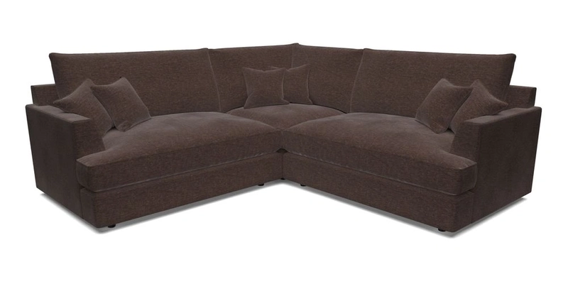 Slingsby Small Fitted Cover Corner Unit LHF & RHF in Two Tone Plain Biscuit.  Loose cover version available