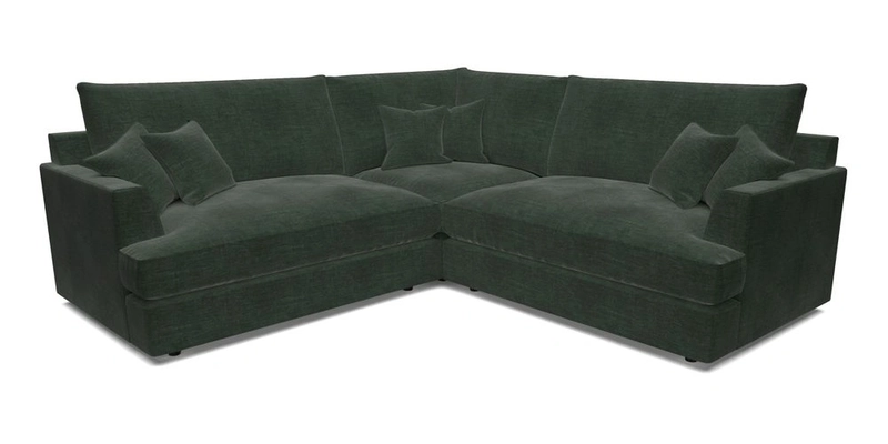 Slingsby Small Fitted Cover Corner Unit LHF & RHF in Two Tone Plain Biscuit.  Loose cover version available