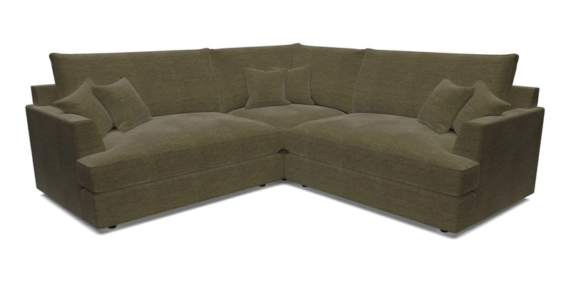 Slingsby Small Fitted Cover Corner Unit LHF & RHF in Two Tone Plain Biscuit.  Loose cover version available