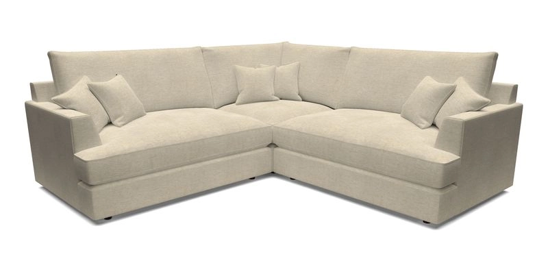 Slingsby Small Fitted Cover Corner Unit LHF & RHF in Two Tone Plain Biscuit.  Loose cover version available