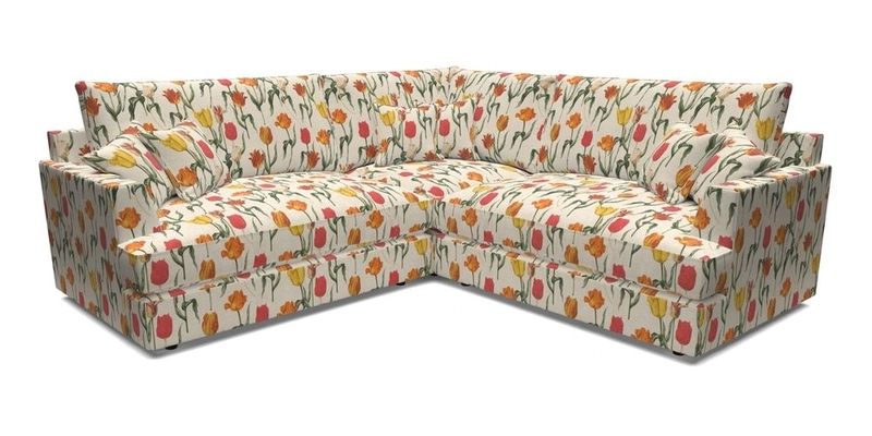 Slingsby Small Fitted Cover Corner Unit LHF & RHF in Two Tone Plain Biscuit.  Loose cover version available