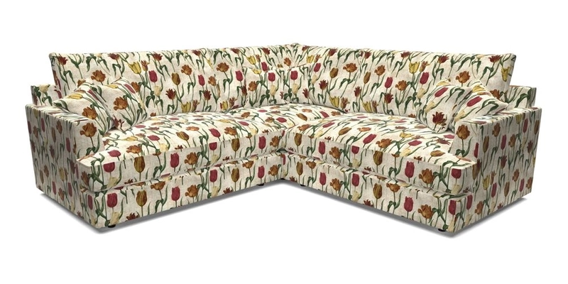 Slingsby Small Fitted Cover Corner Unit LHF & RHF in Two Tone Plain Biscuit.  Loose cover version available