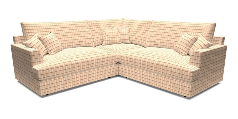 Slingsby Small Fitted Cover Corner Unit LHF & RHF in Two Tone Plain Biscuit.  Loose cover version available