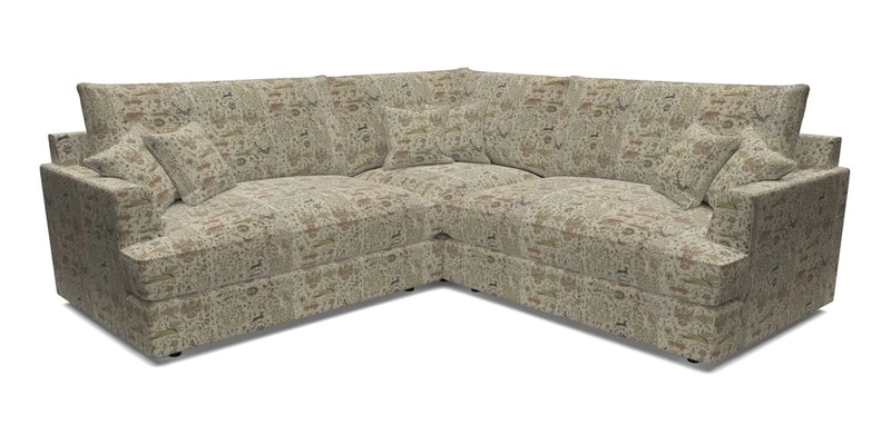 Slingsby Small Fitted Cover Corner Unit LHF & RHF in Two Tone Plain Biscuit.  Loose cover version available