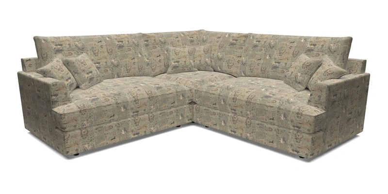 Slingsby Small Fitted Cover Corner Unit LHF & RHF in Two Tone Plain Biscuit.  Loose cover version available