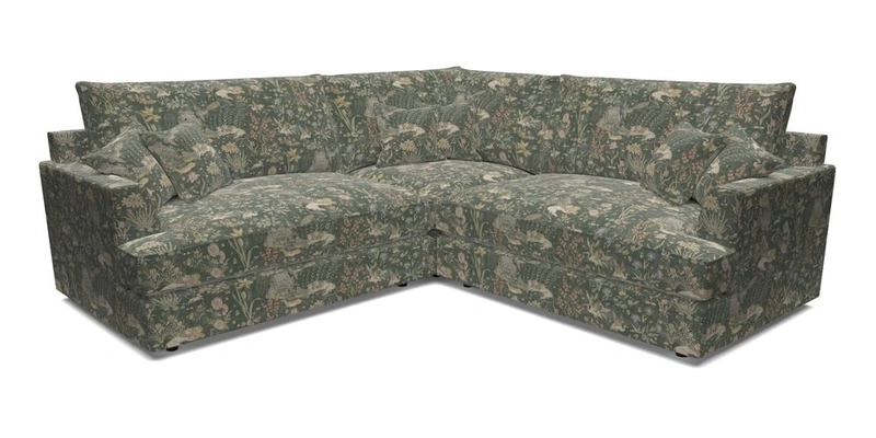 Slingsby Small Fitted Cover Corner Unit LHF & RHF in Two Tone Plain Biscuit.  Loose cover version available