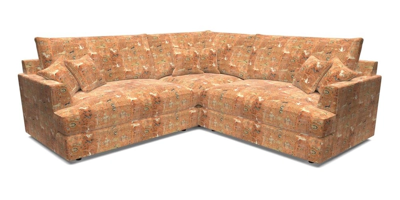 Slingsby Small Fitted Cover Corner Unit LHF & RHF in Two Tone Plain Biscuit.  Loose cover version available