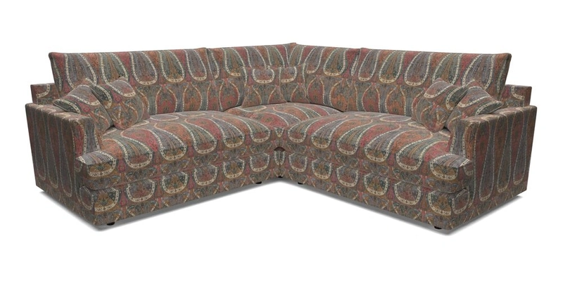 Slingsby Small Fitted Cover Corner Unit LHF & RHF in Two Tone Plain Biscuit.  Loose cover version available