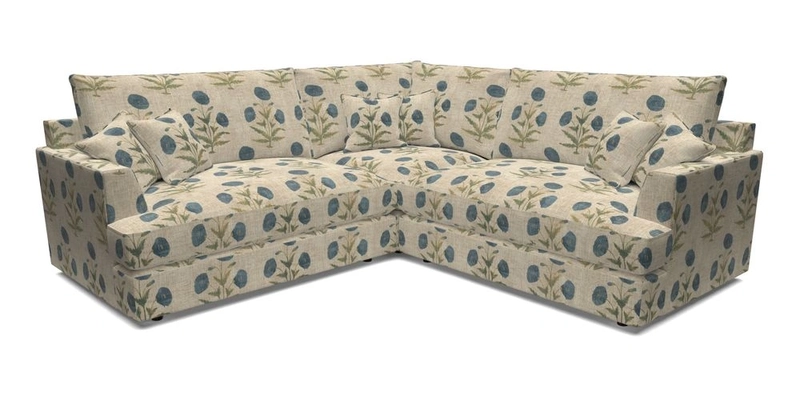 Slingsby Small Fitted Cover Corner Unit LHF & RHF in Two Tone Plain Biscuit.  Loose cover version available