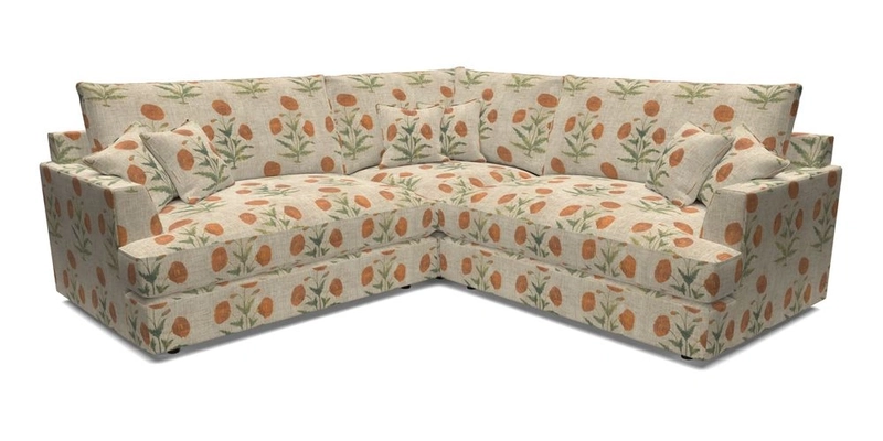 Slingsby Small Fitted Cover Corner Unit LHF & RHF in Two Tone Plain Biscuit.  Loose cover version available