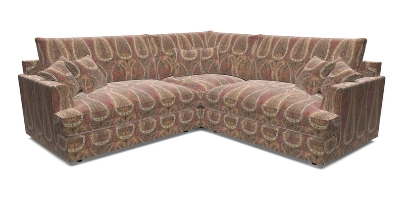 Slingsby Small Fitted Cover Corner Unit LHF & RHF in Two Tone Plain Biscuit.  Loose cover version available