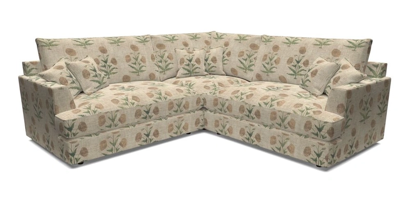 Slingsby Small Fitted Cover Corner Unit LHF & RHF in Two Tone Plain Biscuit.  Loose cover version available