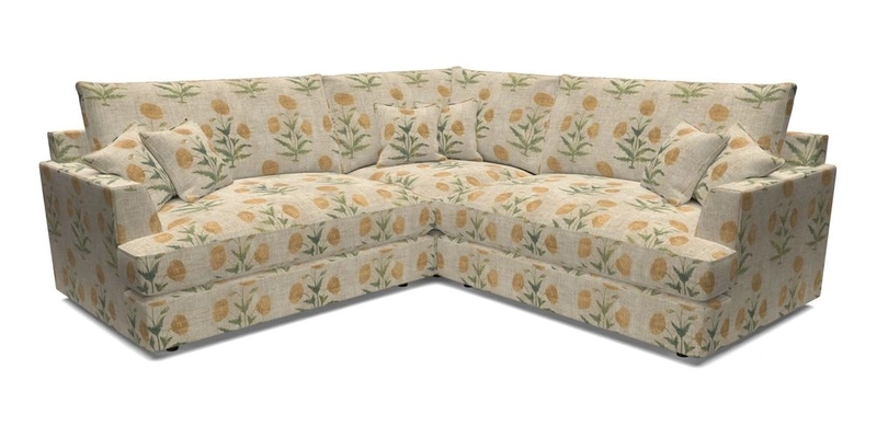 Slingsby Small Fitted Cover Corner Unit LHF & RHF in Two Tone Plain Biscuit.  Loose cover version available