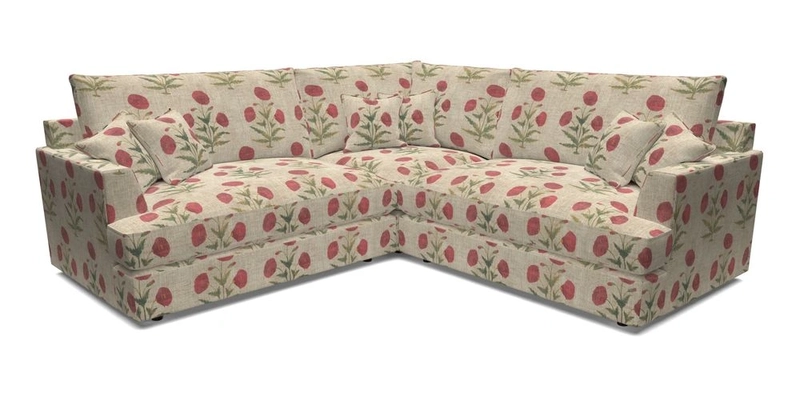 Slingsby Small Fitted Cover Corner Unit LHF & RHF in Two Tone Plain Biscuit.  Loose cover version available