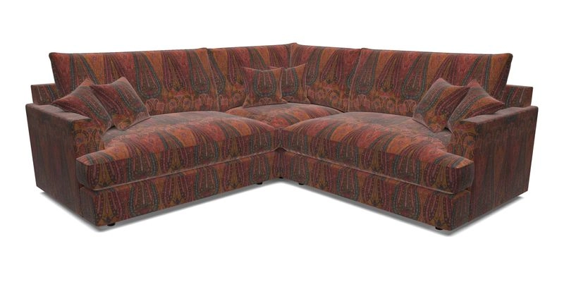 Slingsby Small Fitted Cover Corner Unit LHF & RHF in Two Tone Plain Biscuit.  Loose cover version available