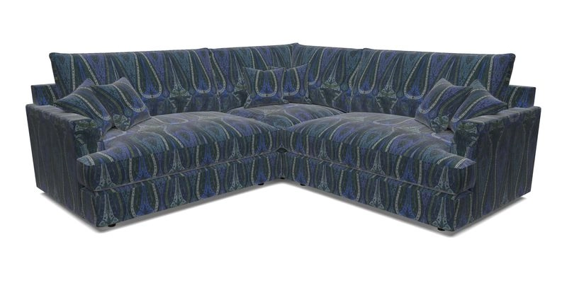 Slingsby Small Fitted Cover Corner Unit LHF & RHF in Two Tone Plain Biscuit.  Loose cover version available