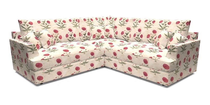 Slingsby Small Fitted Cover Corner Unit LHF & RHF in Two Tone Plain Biscuit.  Loose cover version available