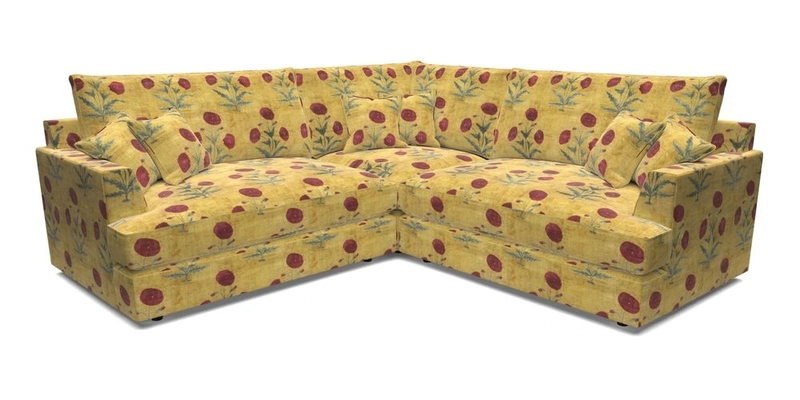 Slingsby Small Fitted Cover Corner Unit LHF & RHF in Two Tone Plain Biscuit.  Loose cover version available