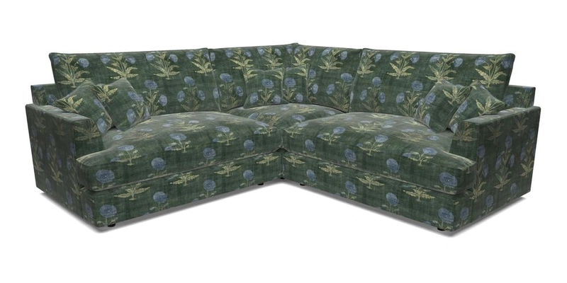 Slingsby Small Fitted Cover Corner Unit LHF & RHF in Two Tone Plain Biscuit.  Loose cover version available