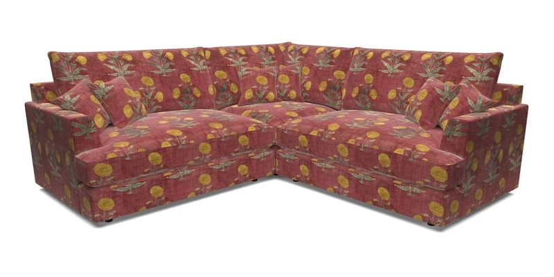 Slingsby Small Fitted Cover Corner Unit LHF & RHF in Two Tone Plain Biscuit.  Loose cover version available