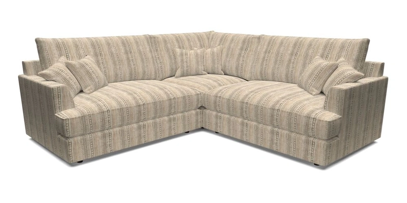 Slingsby Small Fitted Cover Corner Unit LHF & RHF in Two Tone Plain Biscuit.  Loose cover version available