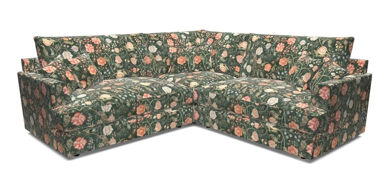 Slingsby Small Fitted Cover Corner Unit LHF & RHF in Two Tone Plain Biscuit.  Loose cover version available