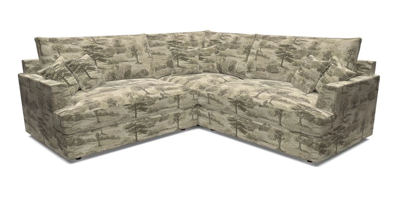 Slingsby Small Fitted Cover Corner Unit LHF & RHF in Two Tone Plain Biscuit.  Loose cover version available