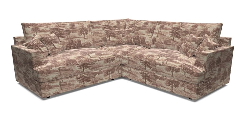 Slingsby Small Fitted Cover Corner Unit LHF & RHF in Two Tone Plain Biscuit.  Loose cover version available