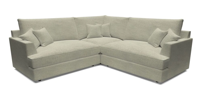 Slingsby Small Fitted Cover Corner Unit LHF & RHF in Two Tone Plain Biscuit.  Loose cover version available