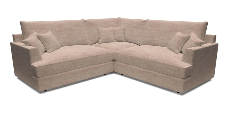 Slingsby Small Fitted Cover Corner Unit LHF & RHF in Two Tone Plain Biscuit.  Loose cover version available