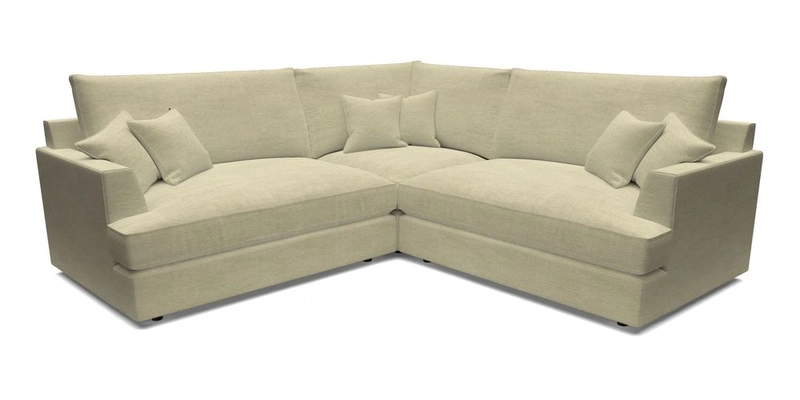 Slingsby Small Fitted Cover Corner Unit LHF & RHF in Two Tone Plain Biscuit.  Loose cover version available