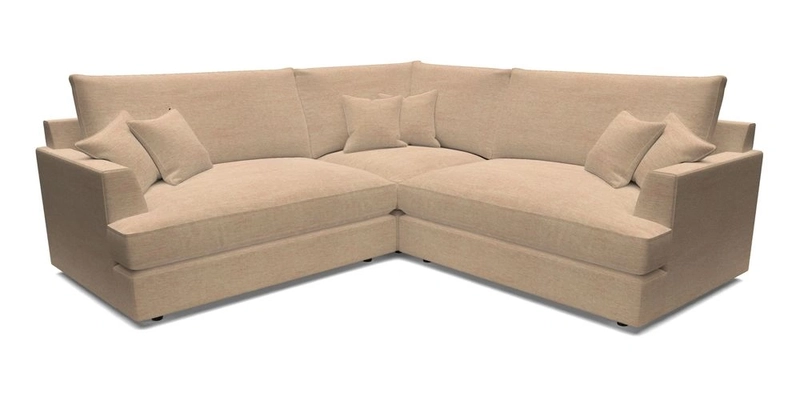 Slingsby Small Fitted Cover Corner Unit LHF & RHF in Two Tone Plain Biscuit.  Loose cover version available