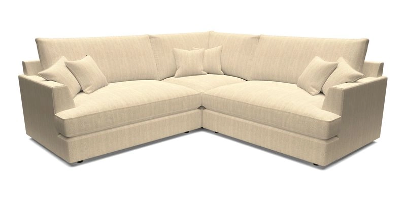 Slingsby Small Fitted Cover Corner Unit LHF & RHF in Two Tone Plain Biscuit.  Loose cover version available