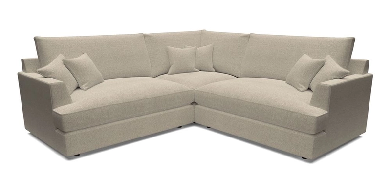 Slingsby Small Fitted Cover Corner Unit LHF & RHF in Two Tone Plain Biscuit.  Loose cover version available