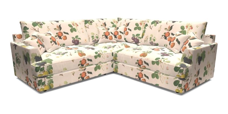 Slingsby Small Fitted Cover Corner Unit LHF & RHF in Two Tone Plain Biscuit.  Loose cover version available