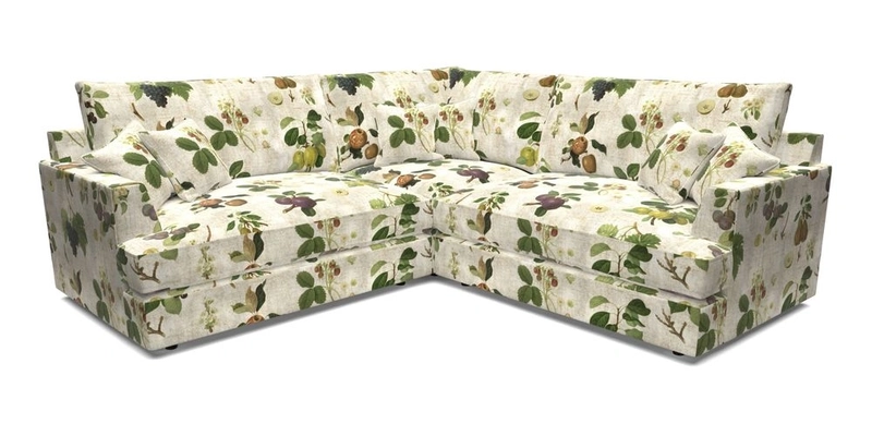 Slingsby Small Fitted Cover Corner Unit LHF & RHF in Two Tone Plain Biscuit.  Loose cover version available