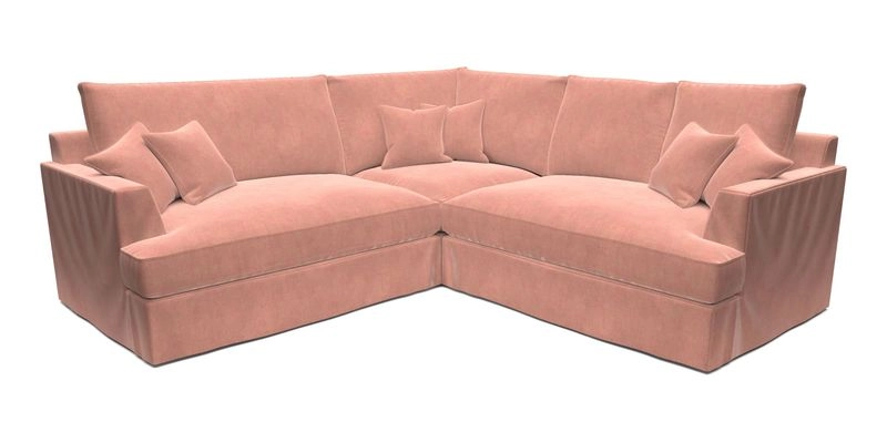 Slingsby Small Fitted Cover Corner Unit LHF & RHF in Two Tone Plain Biscuit.  Loose cover version available