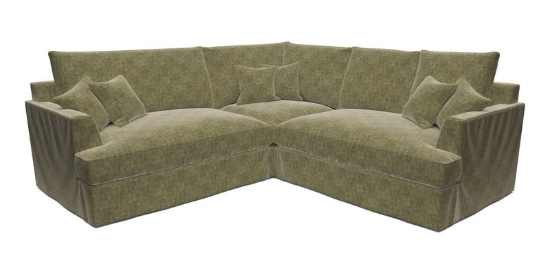 Slingsby Small Fitted Cover Corner Unit LHF & RHF in Two Tone Plain Biscuit.  Loose cover version available