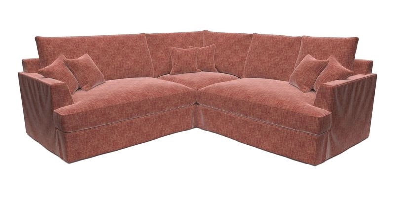 Slingsby Small Fitted Cover Corner Unit LHF & RHF in Two Tone Plain Biscuit.  Loose cover version available