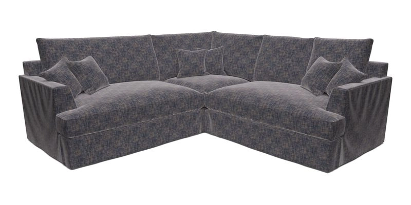 Slingsby Small Fitted Cover Corner Unit LHF & RHF in Two Tone Plain Biscuit.  Loose cover version available