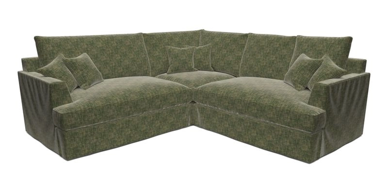 Slingsby Small Fitted Cover Corner Unit LHF & RHF in Two Tone Plain Biscuit.  Loose cover version available