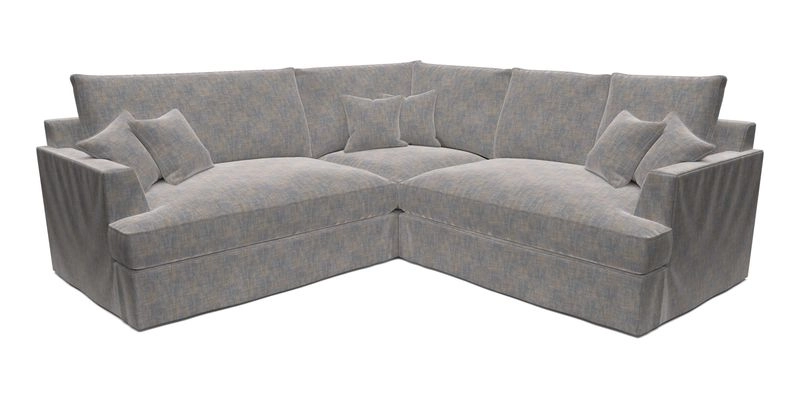 Slingsby Small Fitted Cover Corner Unit LHF & RHF in Two Tone Plain Biscuit.  Loose cover version available