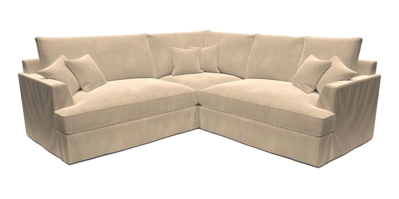 Slingsby Small Fitted Cover Corner Unit LHF & RHF in Two Tone Plain Biscuit.  Loose cover version available