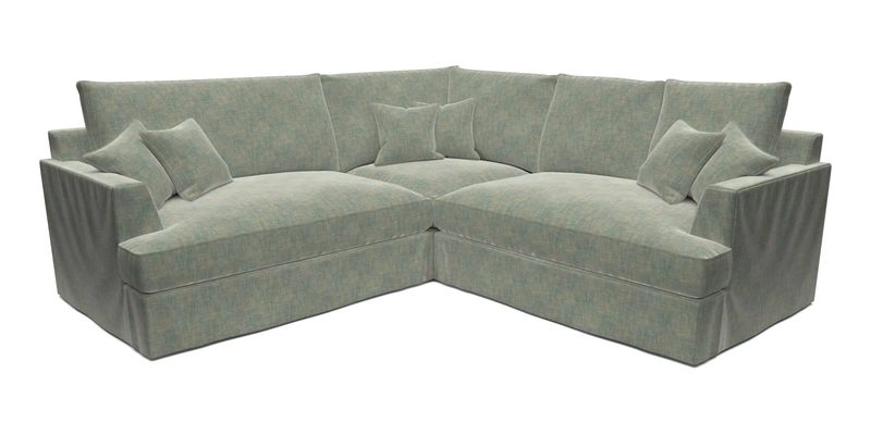 Slingsby Small Fitted Cover Corner Unit LHF & RHF in Two Tone Plain Biscuit.  Loose cover version available