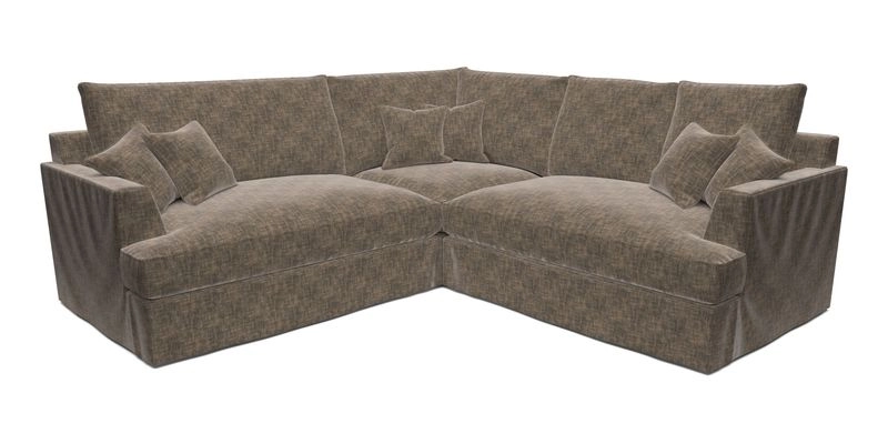 Slingsby Small Fitted Cover Corner Unit LHF & RHF in Two Tone Plain Biscuit.  Loose cover version available