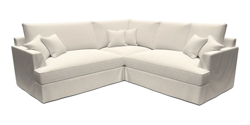 Slingsby Small Fitted Cover Corner Unit LHF & RHF in Two Tone Plain Biscuit.  Loose cover version available