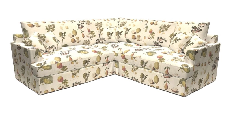 Slingsby Small Fitted Cover Corner Unit LHF & RHF in Two Tone Plain Biscuit.  Loose cover version available